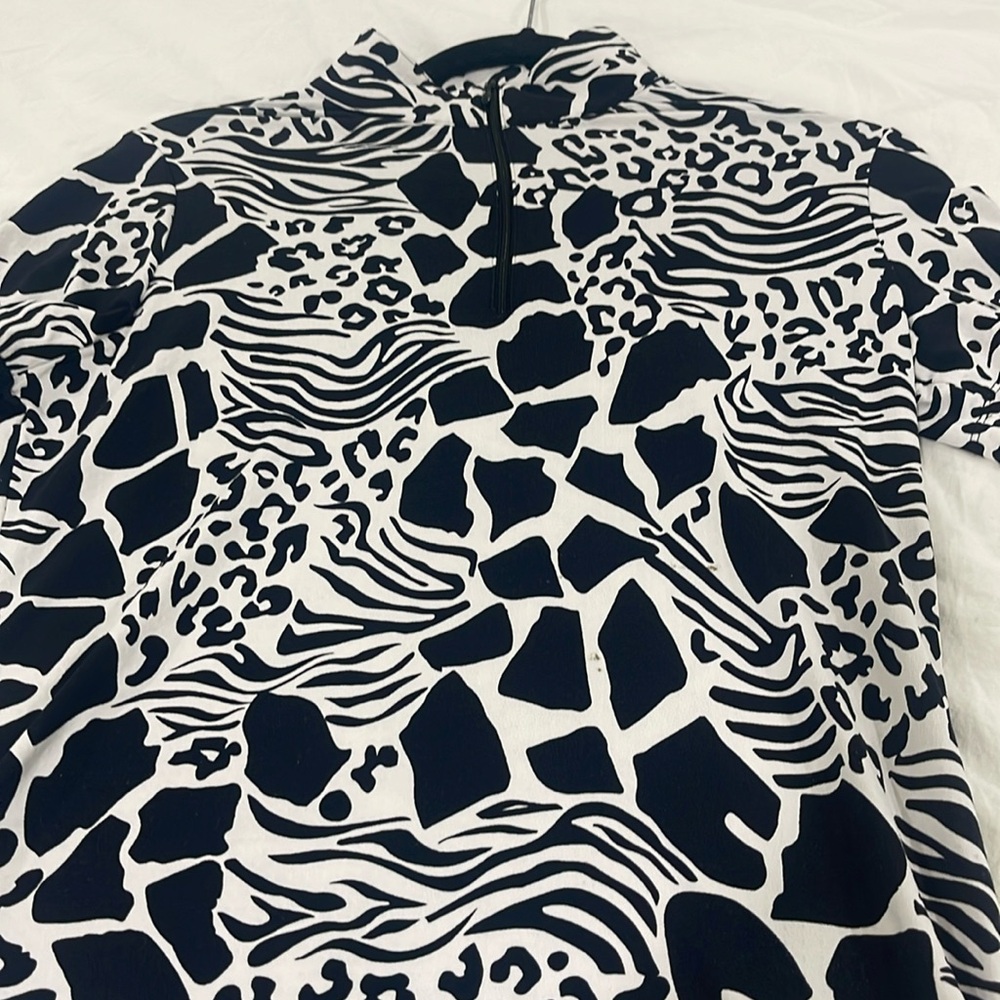 GOLF Pickleball athletic top shirt front zip IBKUL
